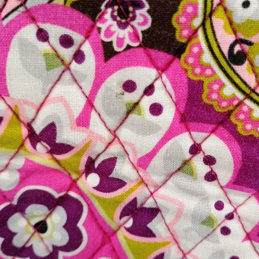 Vera Bradley Tote Shoulder Bag Very Berry Paisley Quilted Cotton Medium Pink - Picture 2 of 12